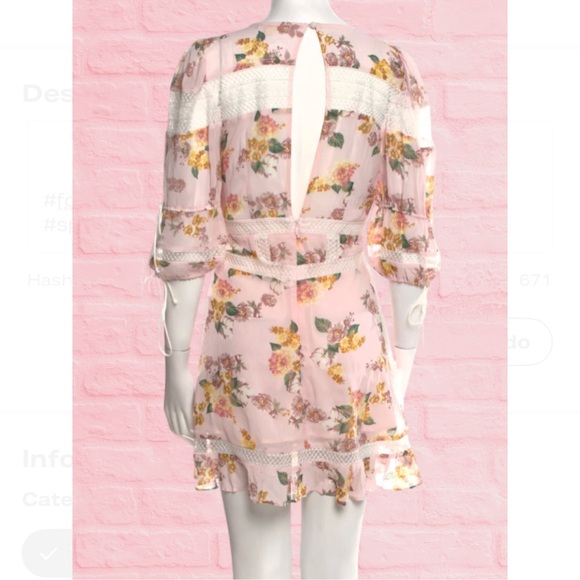 For love & lemons Floral Mini Dress - Picture 4 of 9